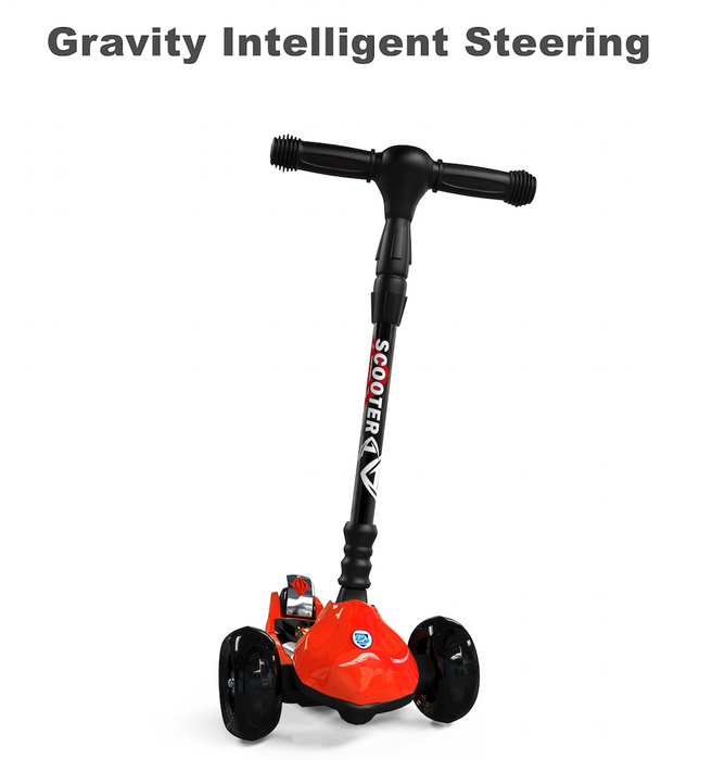 Desire Deluxe - Wheel Kids Kick Scooter Foldable Design Micro LED Light Up 3 Wheels For Children Age 5 - 9 Y