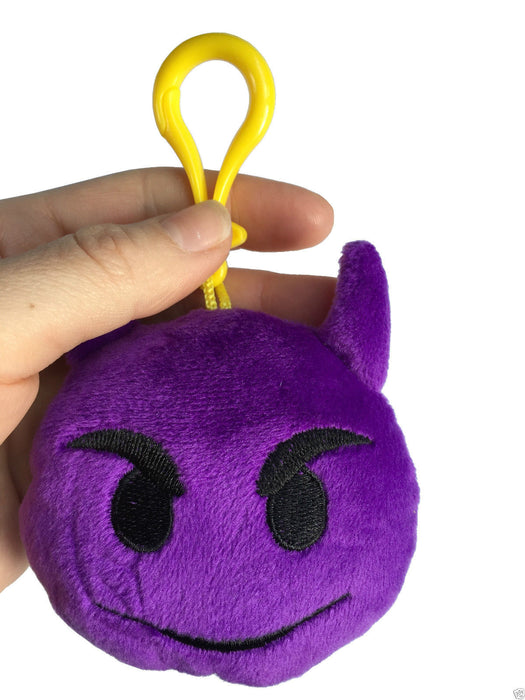 Desire Deluxe - Emoticon Devil Face Mini Emoji Key Ring Soft Toy
