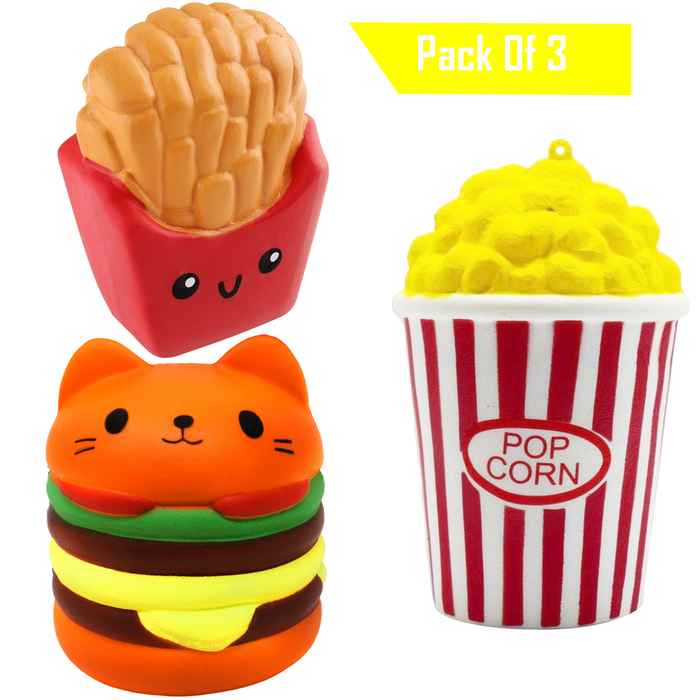 Desire Deluxe - Burger, Chips and PopCorn Pack Squishy Cushion