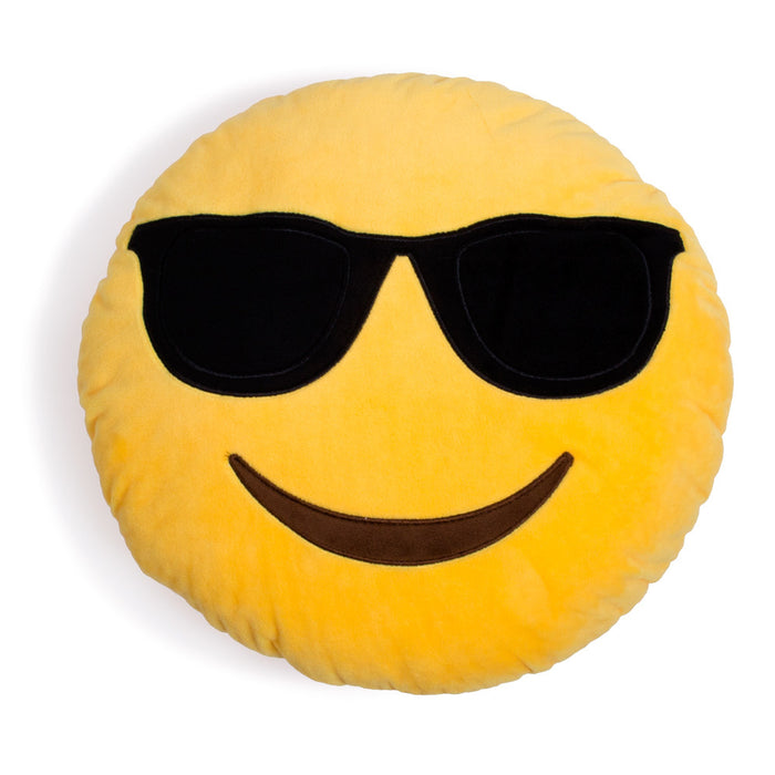<transcy>Gelbe runde Sonnenbrille Emoticon Kissen</transcy>