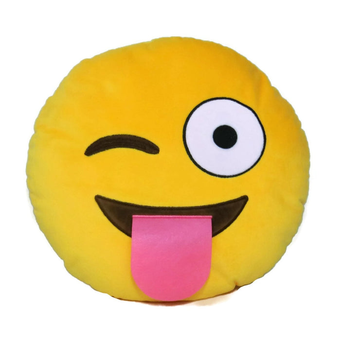 <transcy>Wink Zunge heraus Emoji Kissen</transcy>