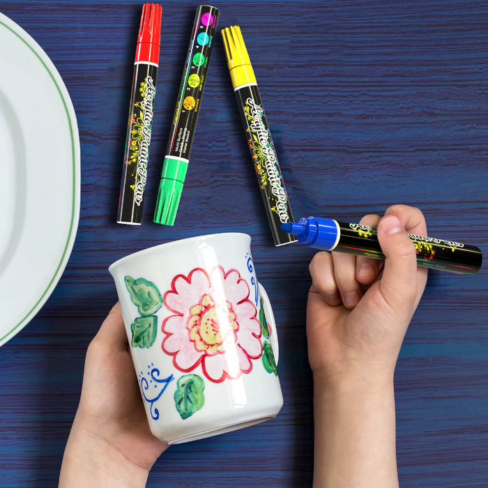 Desire Deluxe - Acrylic Paint Pens Waterproof Kit Markers Reversible Round & Chisel Tip