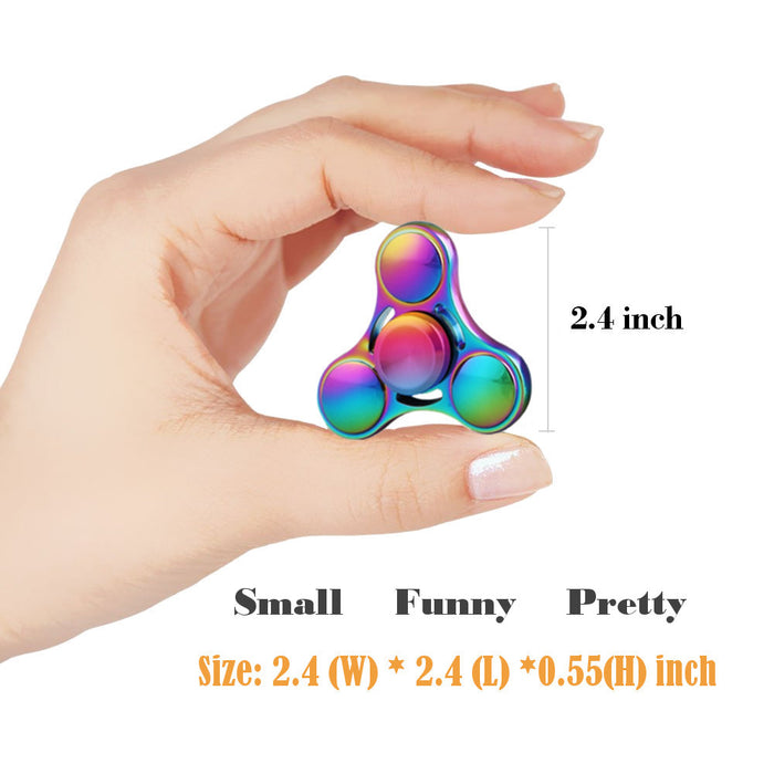 Desire Deluxe - Fidget Spinner Hand Tri Finger Gyro Toy - Stress Relief & Anxiety ADD ADHD