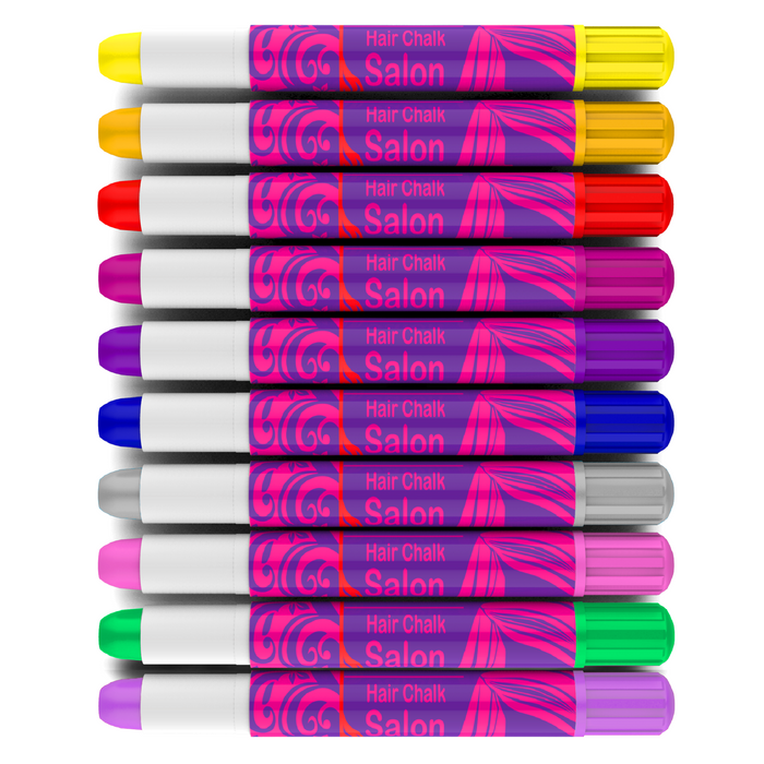 Desire Deluxe  - Girls Gifts Hair Chalk 10 Temporary Non-Toxic Easy Washable Hair Dye Colourful Pens