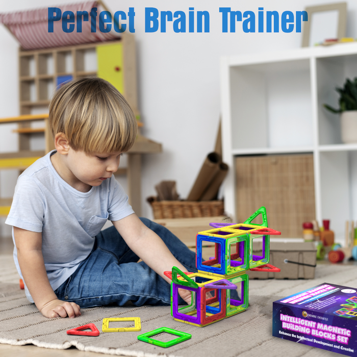Desire Deluxe - Magnetic Building Blocks 30pc Construction Set for Kids Game STEM Creativity Educational Magnets Toy