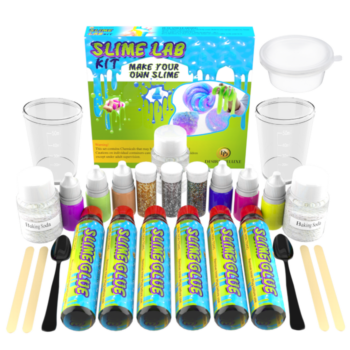 Desire Deluxe - Slime Making Kit DIY Factory Complete Games Set Science Slime Lab Educational Learning Activity Toy