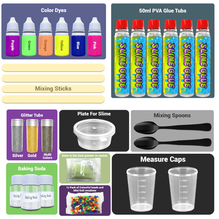 Desire Deluxe - Slime Making Kit DIY Factory Complete Games Set Science Slime Lab Educational Learning Activity Toy