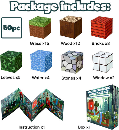 Desire Deluxe Magnetic Building Blocks Montessori Construction Cubes for 3+ Years Toys, Educational Magnetic Tiles Block for Girls & Boys - Birthday Gift