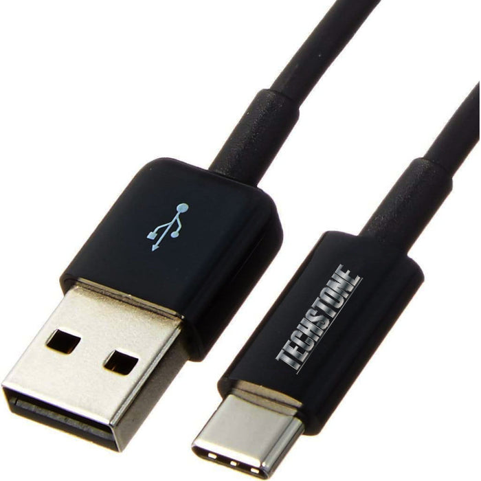 TechStone -  USB Type-C to USB-A 2.0 Male Charger Cable, 1.8 Meters, In Black