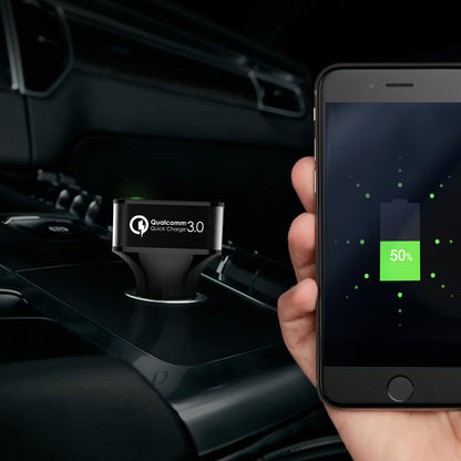 TechStone - Quick Charge 3.0 Car Charger 36W 2 USB Adaptor Fast Charger Iph: 6 7 8 X XS XR Galaxy S9 S8 S7 etc