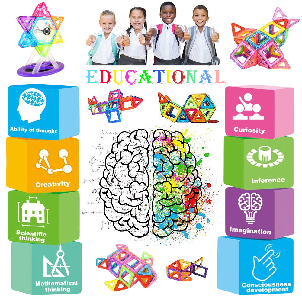 Desire Deluxe - Magnetic Building Blocks Educational Gift 94PC Kids Magnetics Construction Block Games Creativity