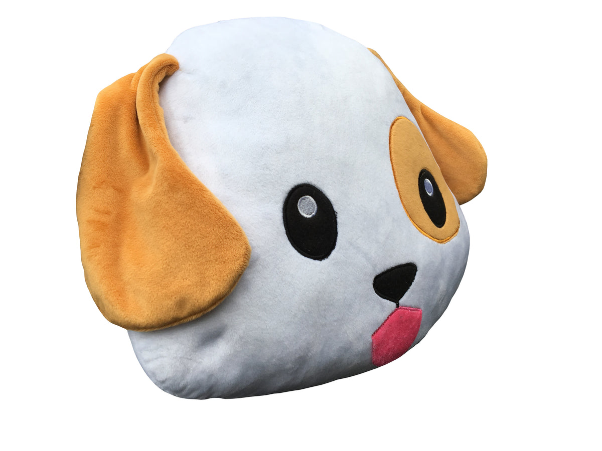 Desire Deluxe - Dog Puppy Happy Face Emoticon Cushion