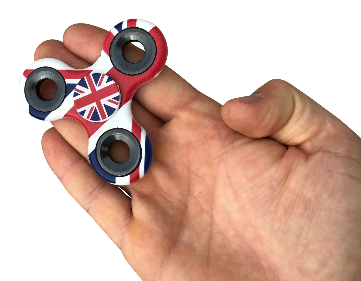 Desire Deluxe - United Kingdom Flag Tri Fidget Spinner Hand Finger Toy