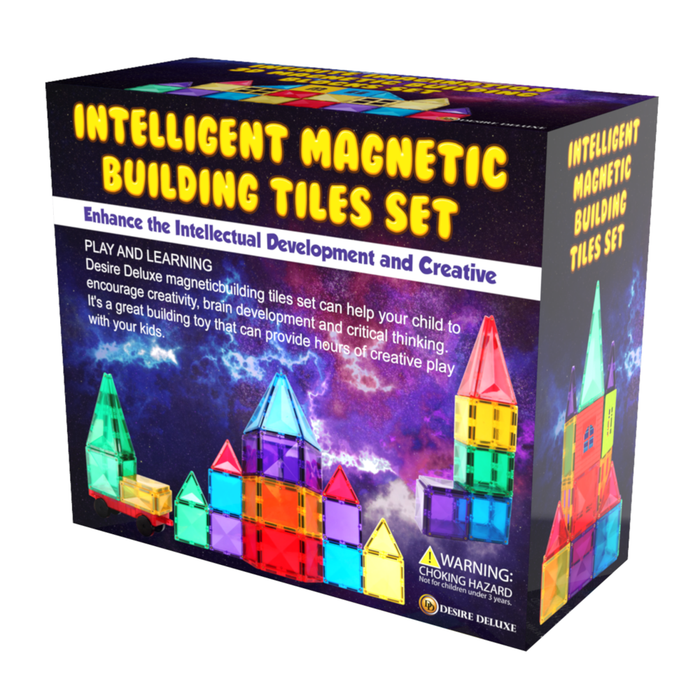 Desire Deluxe Magnetic Building Blocks Tiles Set Educational Construction Kids Toys for Boys Girls 57 pc