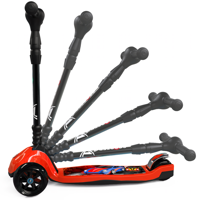 Desire Deluxe - Wheel Kids Kick Scooter Foldable Design Micro LED Light Up 3 Wheels For Children Age 5 - 9 Y
