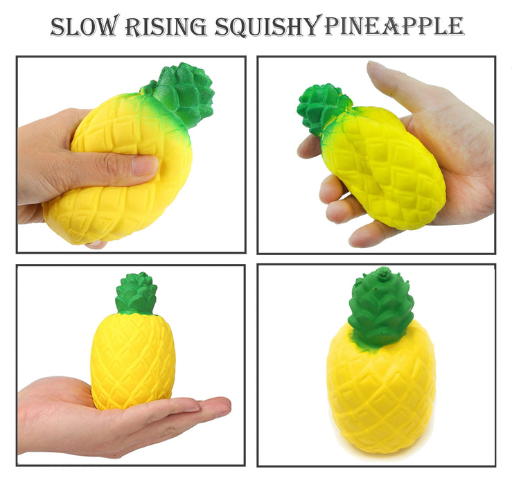 Desire Deluxe - Squishies Pack Slow Rising Squishy Toys Scented Squishy Squeeze Toy for Kids -Peach Banana Pineapple