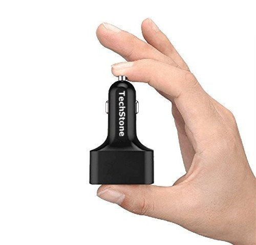 TechStone - Car Charger 3 USB Port 7.2A/36W Smart Sense IC Adapts to All Device Default Charger Rate.