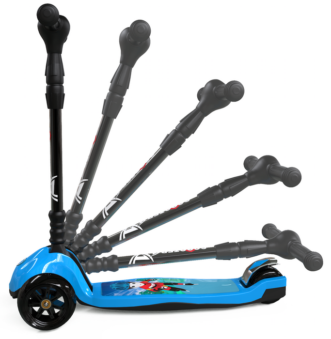 Desire Deluxe - Three Wheel Kids Kick Scooter Foldable Design Micro LED Light Up 3 Wheels For Children Age 5 - 9 Y