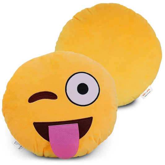 <transcy>Cojín Wink Tongue Out Emoji</transcy>