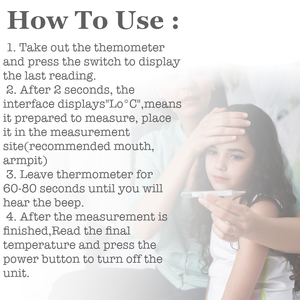 Thermometer for Adults and Kids Digital LCD Baby Body Thermometers for Mouth