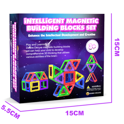 Desire Deluxe - Magnetic Building Blocks 30pc Construction Set for Kids Game STEM Creativity Educational Magnets Toy