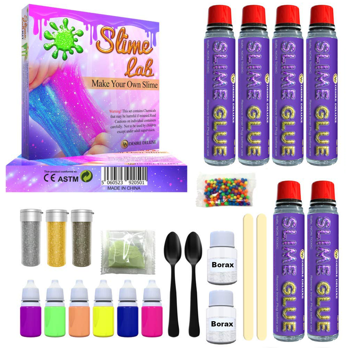 Desire Deluxe - Slime Kit for Kids DIY Kits Supplies Toy Set for Making Slimes Birthday Present Gift