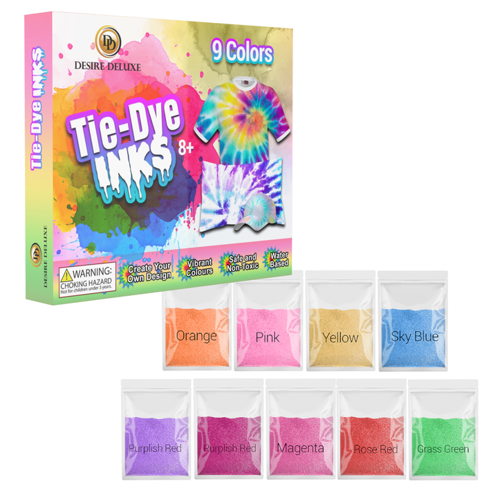Desire Deluxe - Set of 9 Colours Ink for Tie Dye